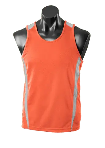 Aussie Pacific Men's Eureka Singlet 1104 Casual Wear Aussie Pacific Orange/Charcoal S