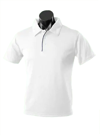 Aussie Pacific Men's Yarra Polo Shirt 1302 Casual Wear Aussie Pacific White/Navy S