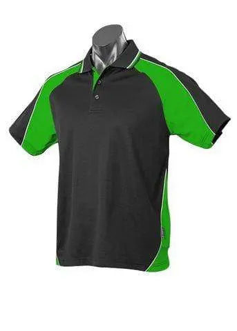 Aussie Pacific Panorama Men's Polo Shirt 1309 Casual Wear Aussie Pacific Black/Kawa Green/White S