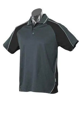 Aussie Pacific Panorama Men's Polo Shirt 1309 Casual Wear Aussie Pacific Slate/Black/White S