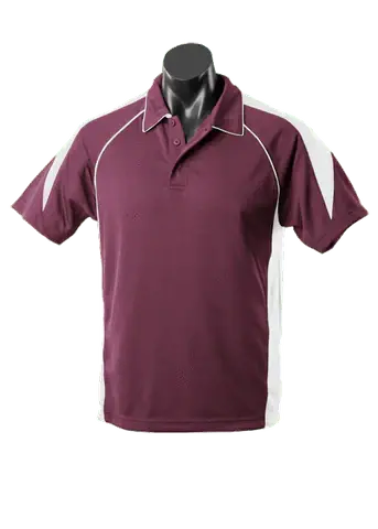 Aussie Pacific Premier Kids Polo Shirt 3301 Casual Wear Aussie Pacific Burgundy/White 6