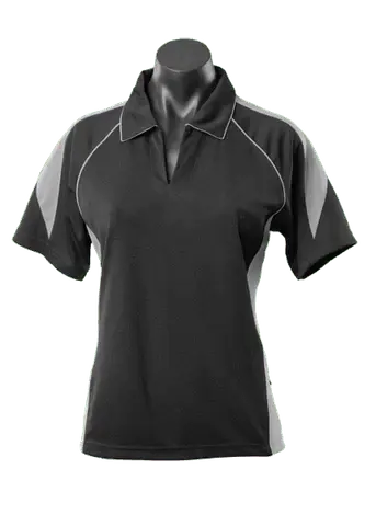 Aussie Pacific Premier Ladies Polo Shirt 2301 Casual Wear Aussie Pacific Black/Ashe 8