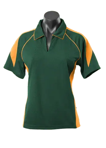 Aussie Pacific Premier Ladies Polo Shirt 2301 Casual Wear Aussie Pacific Bottle/Gold 8