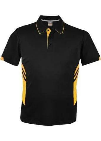 Aussie Pacific Tasman Kids Polo Shirt 3311 Casual Wear Aussie Pacific Black/Gold 6