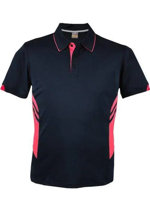 Aussie Pacific Tasman Kids Polo Shirt 3311 Casual Wear Aussie Pacific Navy/Neon Pink 6