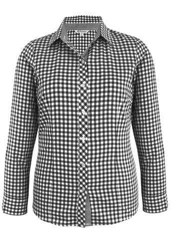Aussie Pacific Ladies Brighton Long Sleeve Shirt 2909L Corporate Wear Aussie Pacific Black/White 4