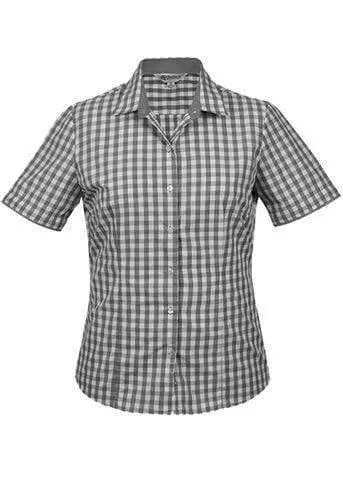 Aussie Pacific Ladies Davenport Short Sleeve Shirt 2908S Corporate Wear Aussie Pacific Charcoal 4