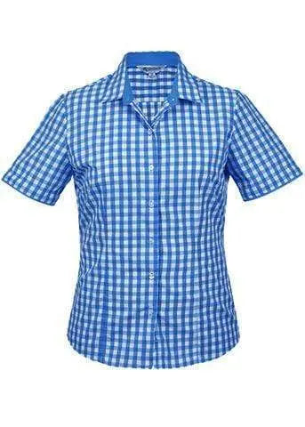 Aussie Pacific Ladies Davenport Short Sleeve Shirt 2908S Corporate Wear Aussie Pacific Mid Blue 4