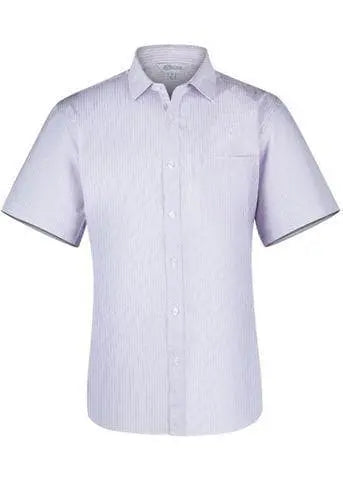 Aussie Pacific Men's Bayview Short Sleeve Shirt 1906S Corporate Wear Aussie Pacific White/Pink XXS