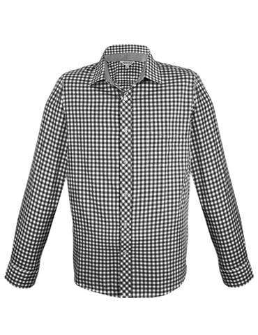 Aussie Pacific Men's Brighton Long Sleeve Shirt 1909L Corporate Wear Aussie Pacific Black/White XXS