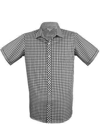 Aussie Pacific Men's Brighton Short Sleeve Shirt 1909S Corporate Wear Aussie Pacific Black/White XXS