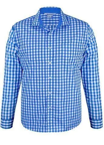Aussie Pacific Men's Devonport Long Sleeve Shirt 1908L Corporate Wear Aussie Pacific Mid Blue XXS