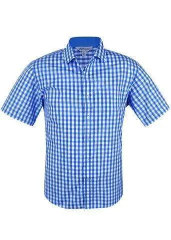 Aussie Pacific Men's Devonport Short Sleeve Shirt 1908S Corporate Wear Aussie Pacific Mid Blue XXS