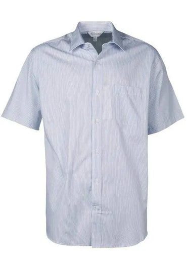 Aussie Pacific Men's Henley Short Sleeve Shirt 1900s Corporate Wear Aussie Pacific White/Navy XXS