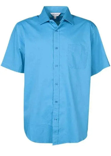 Aussie Pacific Men's Mosman Short Sleeve Shirt 1903S Corporate Wear Aussie Pacific Aqua XXS