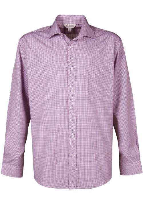 Aussie Pacific Men's Toorak Long Sleeve Shirt 1901L Corporate Wear Aussie Pacific Purple/White XXS