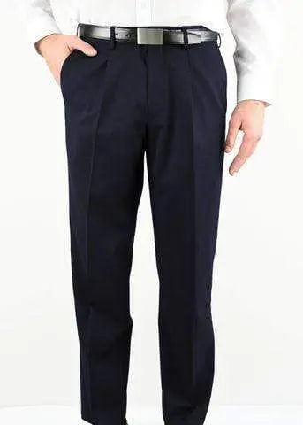 Aussie Pacific Pleated Men's Pants 1801 Corporate Wear Aussie Pacific Navy 72R