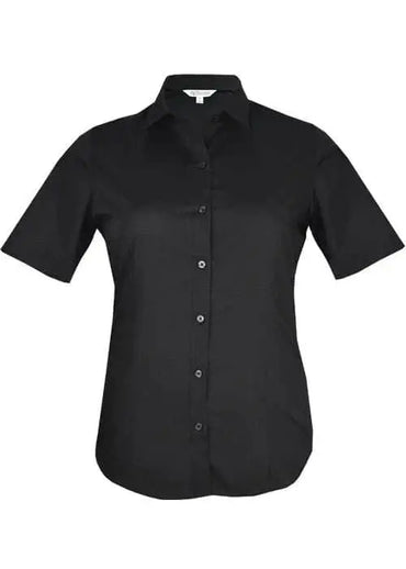Aussie Pacific Ladies Kingswood Short Sleeve Shirt 2910S Corporate Wear Aussie Pacific Black 4