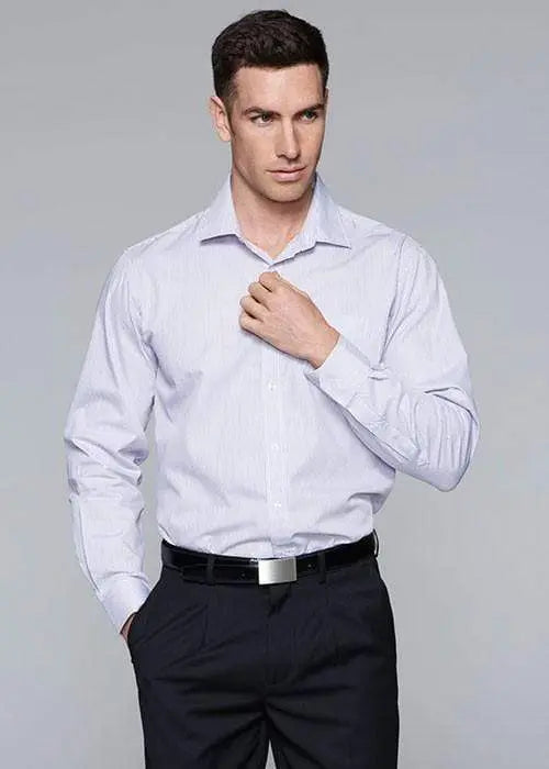 Aussie Pacific Men's Henley Long Sleeve Shirt 1900l Corporate Wear Aussie Pacific