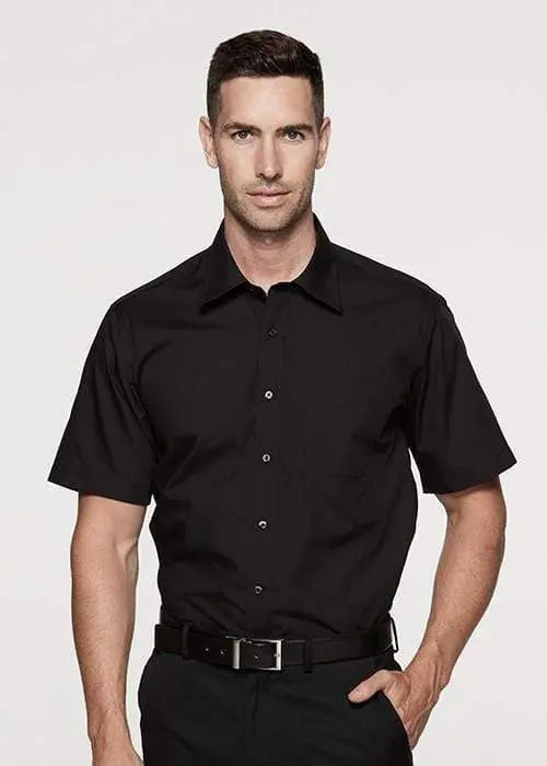 Aussie Pacific Men's Kingswood Short Sleeve Shirt 1910S Corporate Wear Aussie Pacific