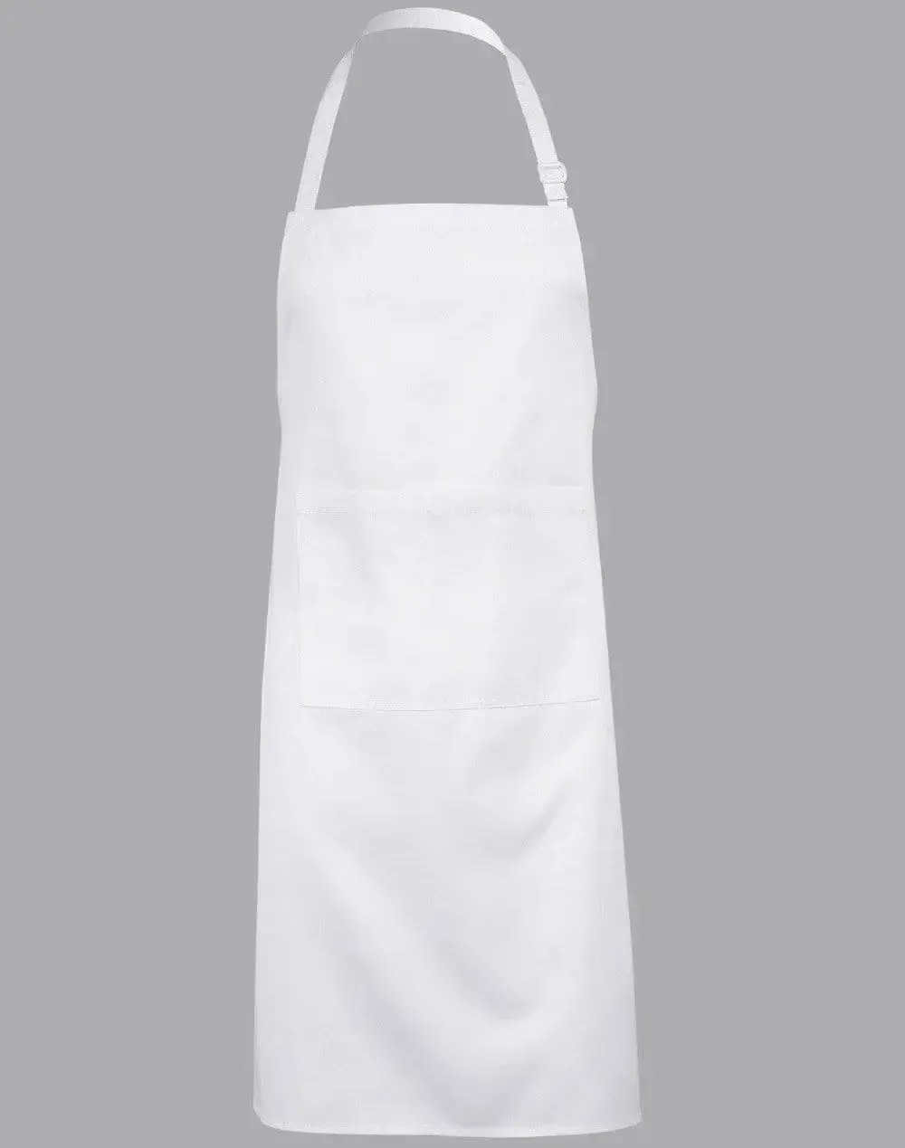 Australian Industrial Wear Hospitality & Chefwear White / W 70cm x H 86cm BIB APRON AP03