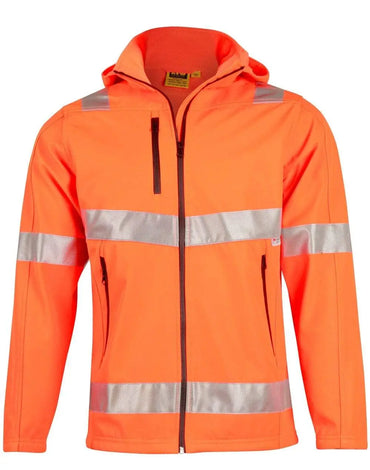 Hi-vis Safety Jacket-unisex ZW30 Work Wear Australian Industrial Wear 2XS Fluoro Orange