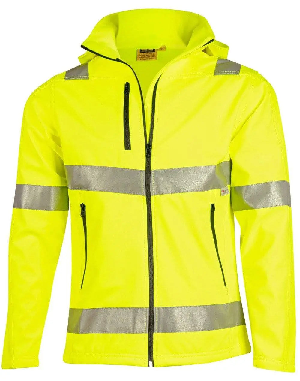 Hi-vis Safety Jacket-unisex ZW30 Work Wear Australian Industrial Wear 2XS Fluoro Yellow