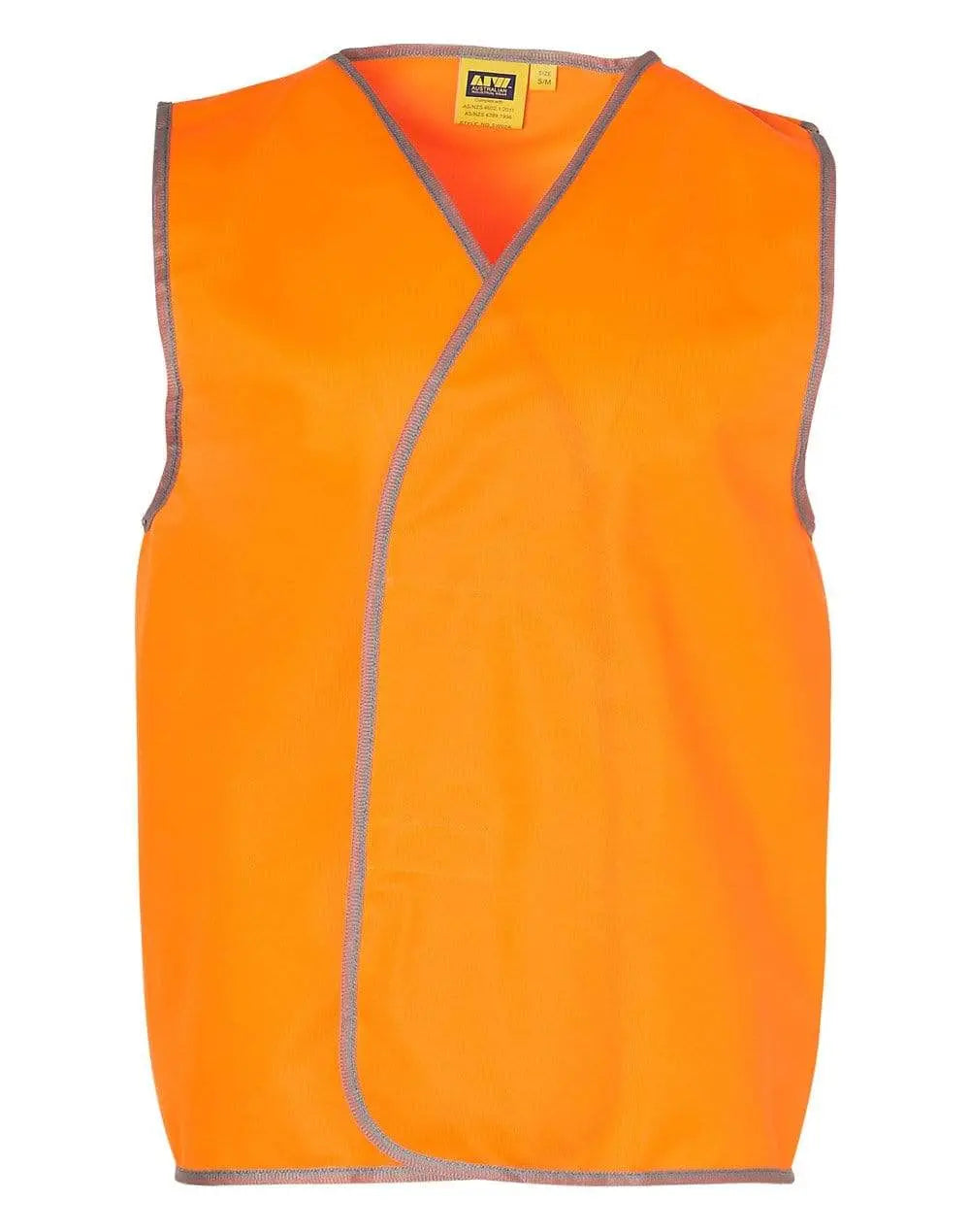Hi-vis Safety Vest Adult SW02A Work Wear Australian Industrial Wear S-M Orange