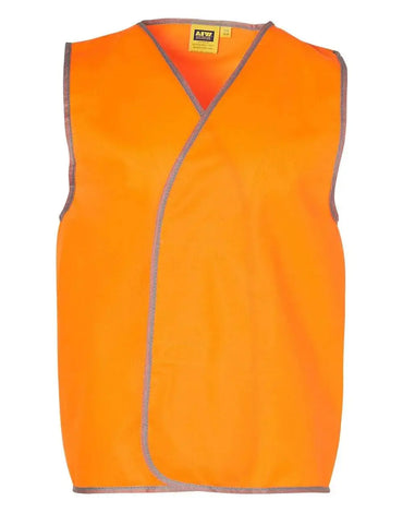 Hi-vis Safety Vest Adult SW02A Work Wear Australian Industrial Wear S-M Orange