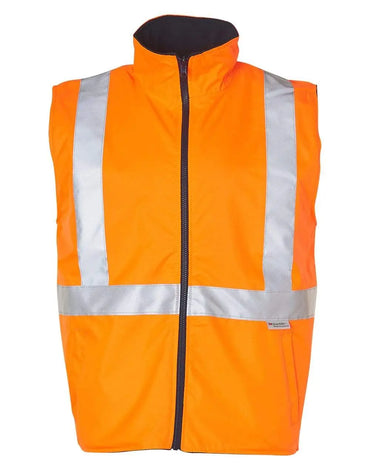 Hi-vis Safety Vest SW37 Work Wear Australian Industrial Wear Fluoro Orange/Navy S