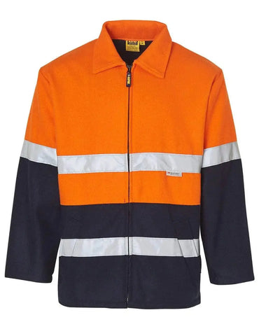 Hi-vis Two Tone Bluey Jacket SW31A Work Wear Australian Industrial Wear Fluoro Orange/Navy S
