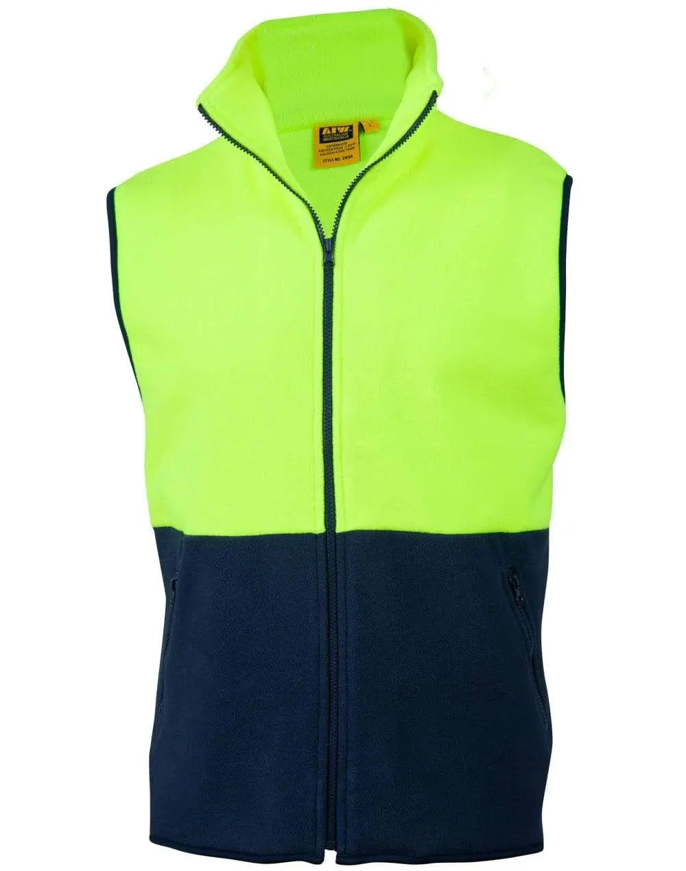 Hi-vis Two Tone Vest SW08 Work Wear Australian Industrial Wear S Fluoro Yellow/Navy