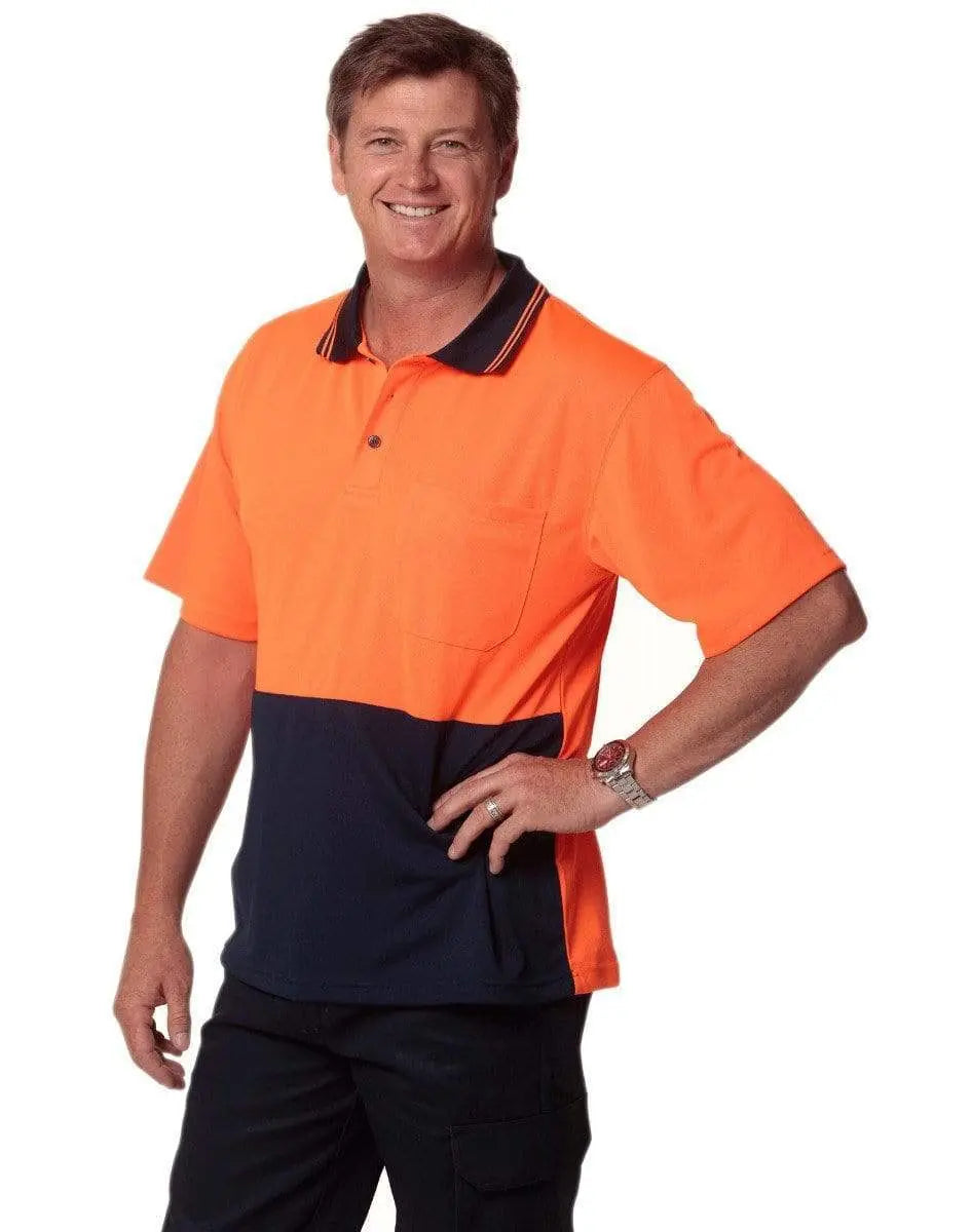 High Visibility Cooldry Short Sleeve Polo SW01CD Work Wear Australian Industrial Wear