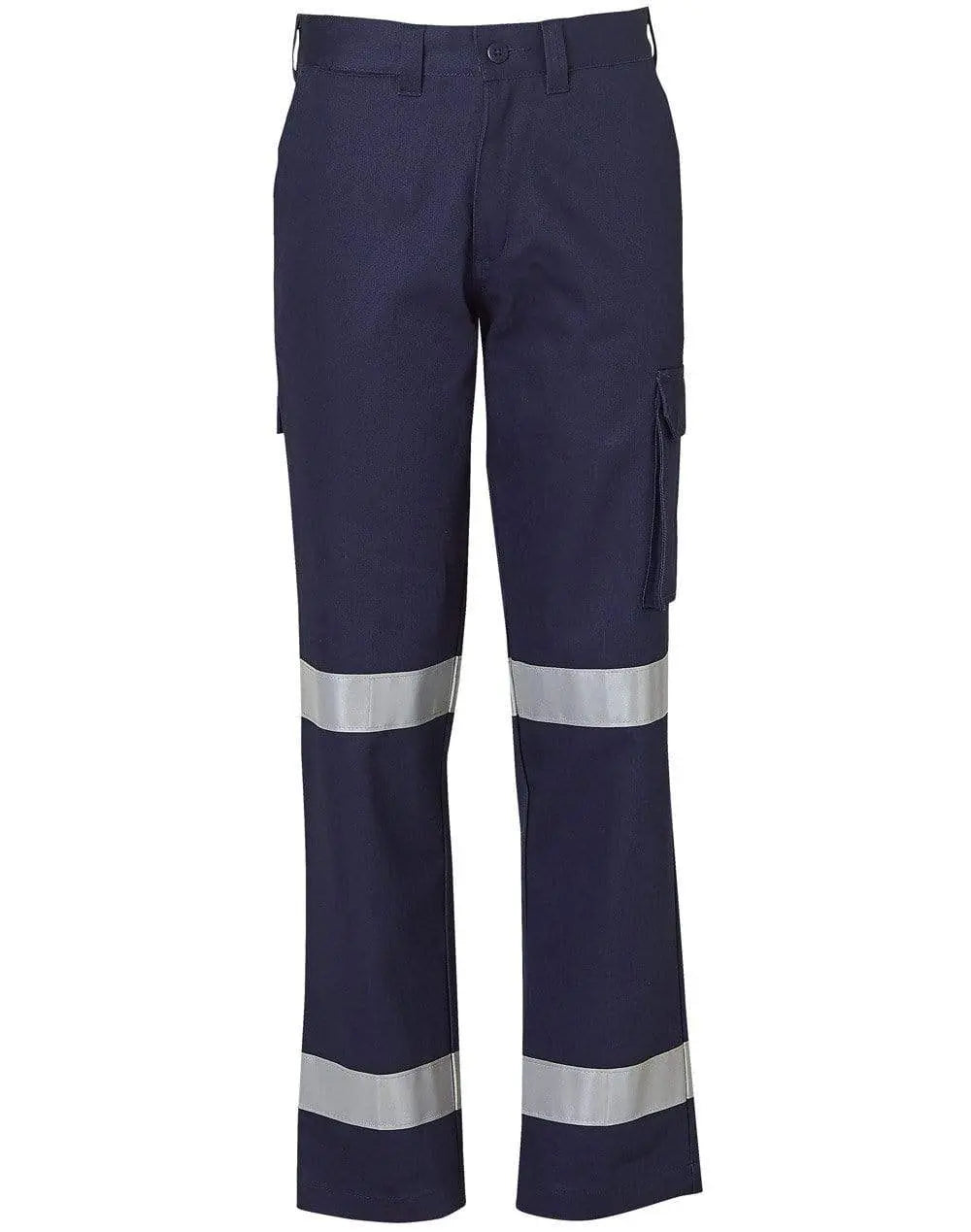 Ladies' Heavy Cotton Drill Cargo Pants With 3m Tapes WP15HV Work Wear Australian Industrial Wear 8 Navy