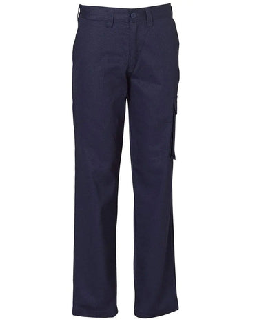Ladies' Heavy Cotton Drill Cargo Pants WP15 Work Wear Australian Industrial Wear 8 Navy