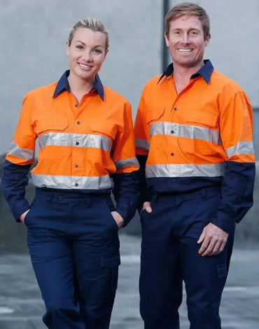 Long Sleeve Safety Shirt SW69 Work Wear Australian Industrial Wear