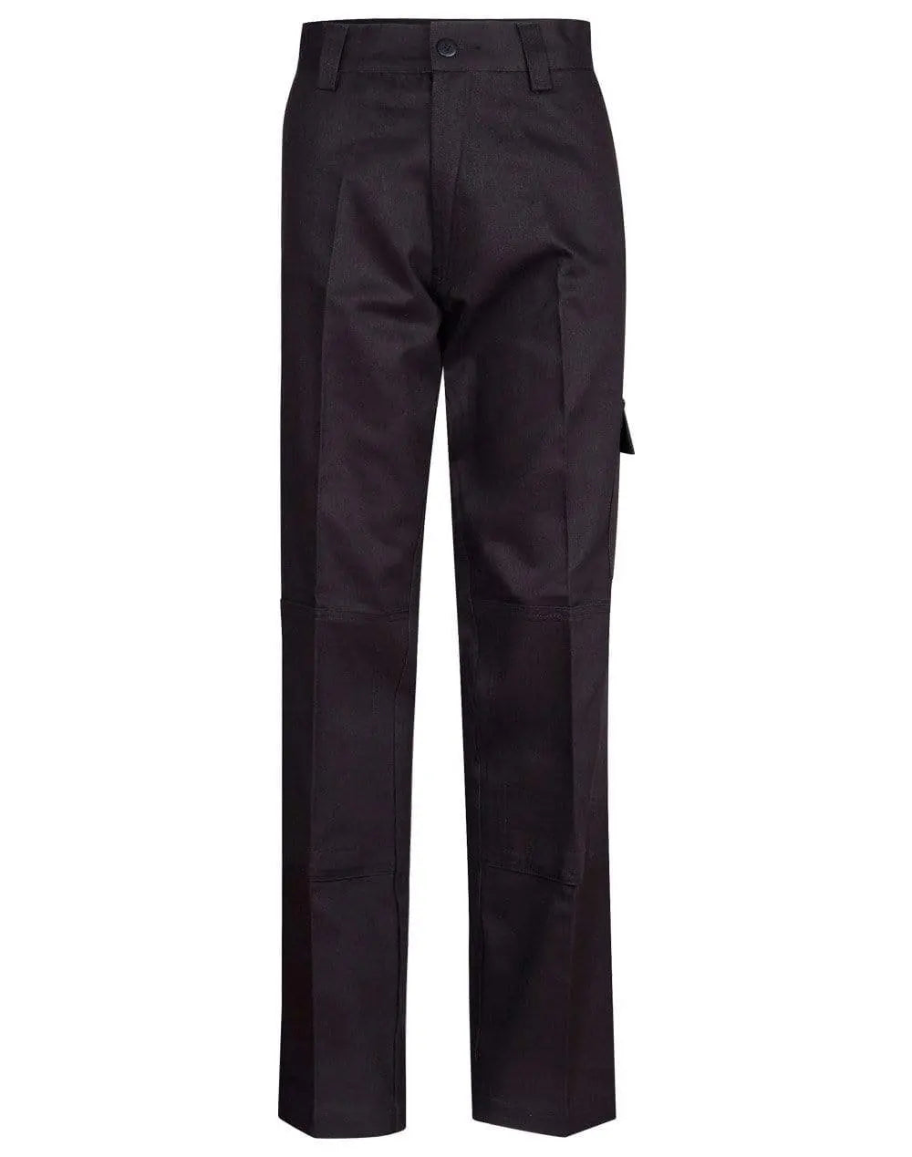 Men's Heavy Cotton Drill Cargo Pants WP03 Work Wear Australian Industrial Wear 77R Black