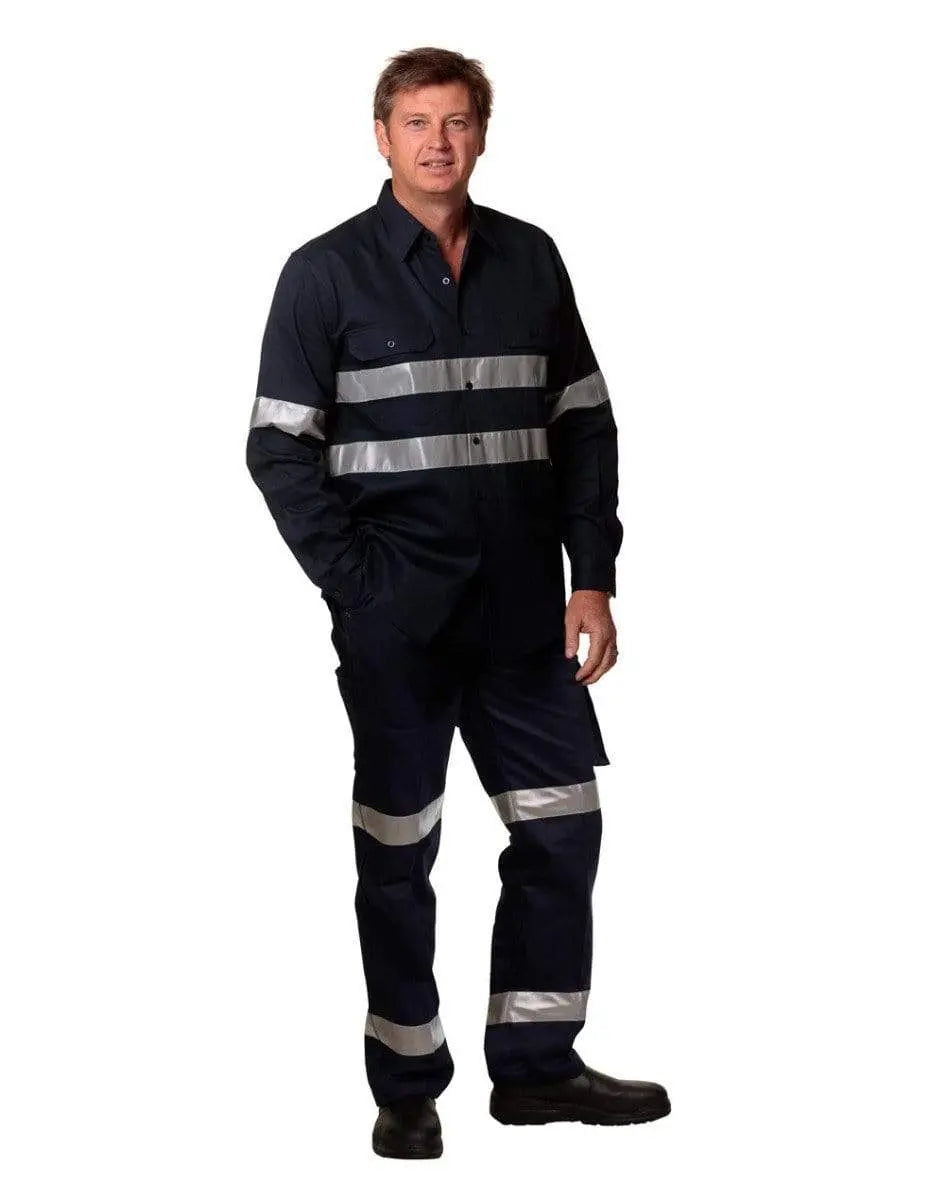 Pre-shrunk Drill Pants With 3m Tapes Stout Size WP08HV Work Wear Australian Industrial Wear