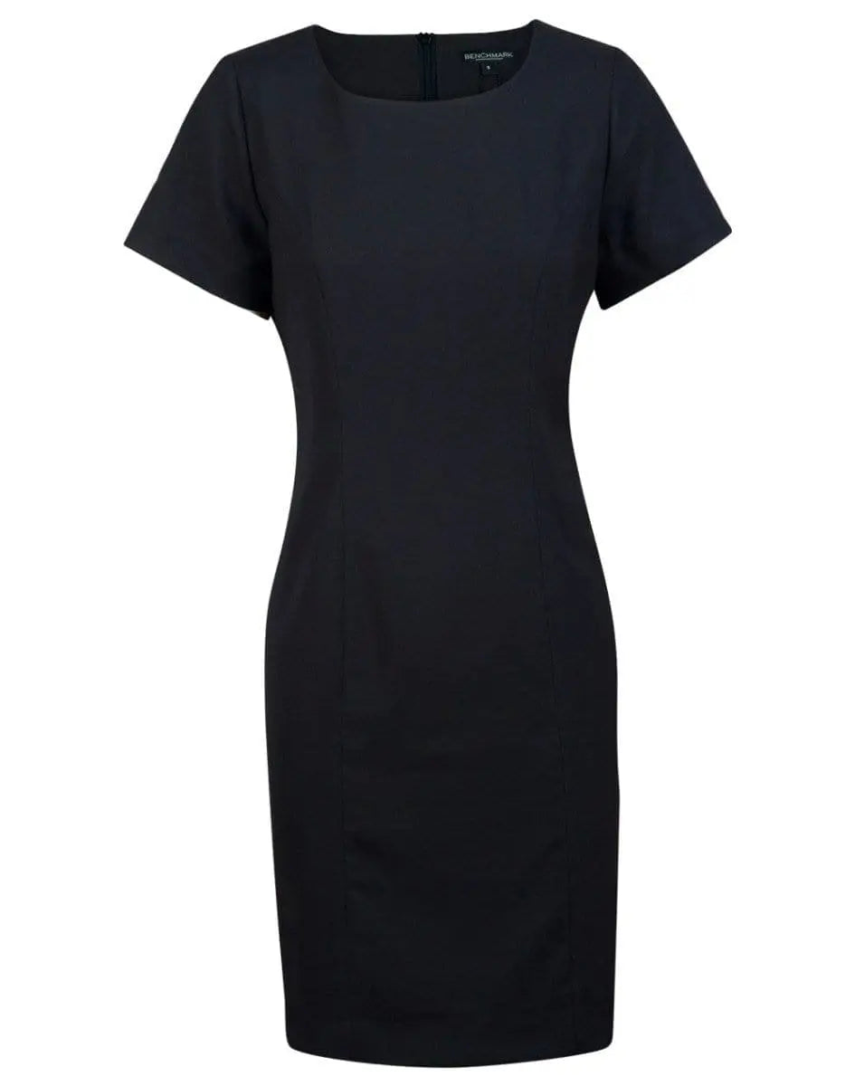 BENCHMARK Ladies’ Poly/Viscose Stretch, Short Sleeve Dress M9282 Corporate Wear Benchmark Charcoal 6