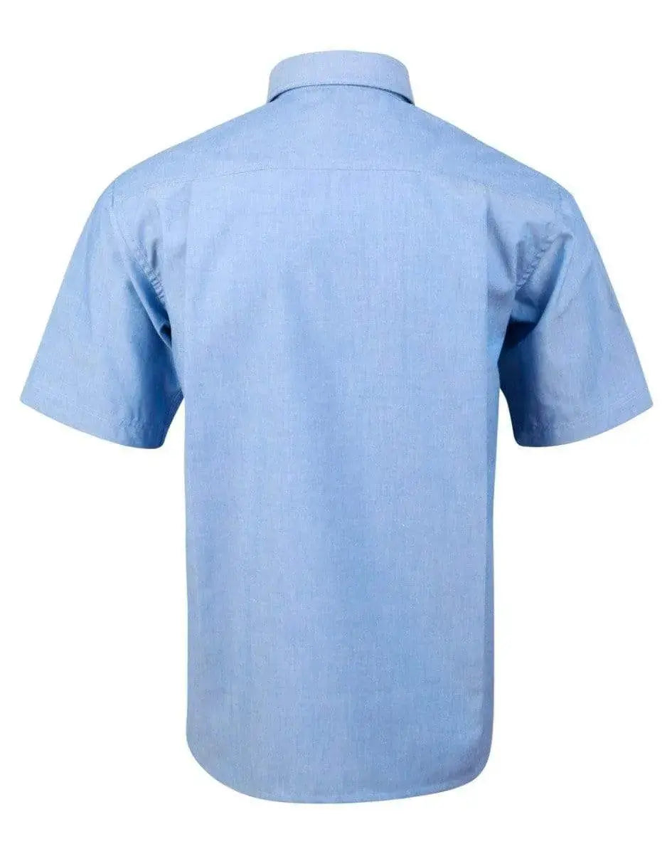 BENCHMARK Men's Chambray Short Sleeve BS03S Metro Workwear.