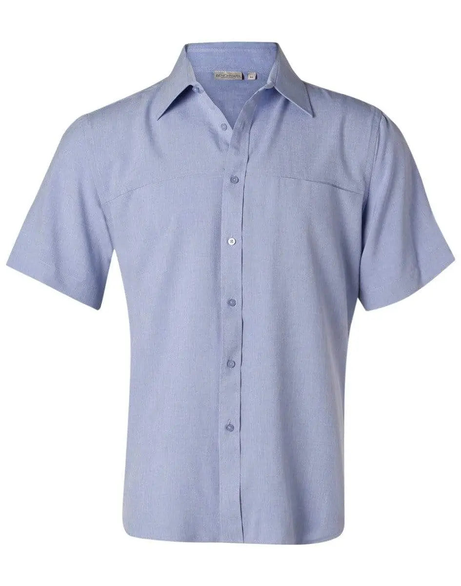 BENCHMARK Men's CoolDry Short Sleeve Shirt M7600S Corporate Wear Benchmark Blue 38