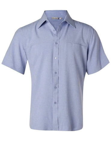 BENCHMARK Men's CoolDry Short Sleeve Shirt M7600S Corporate Wear Benchmark Blue 38