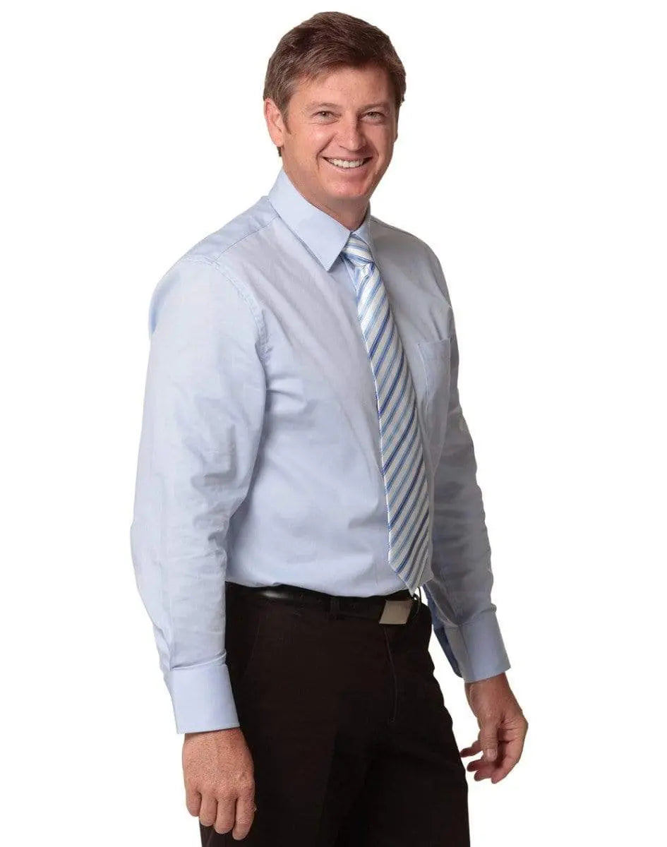 BENCHMARK Men's CVC Oxford Long Sleeve Shirt M7040L Corporate Wear Benchmark