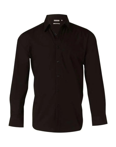 BENCHMARK Men's Nano ™ Tech Long Sleeve Shirt M7002 Corporate Wear Benchmark Black 38