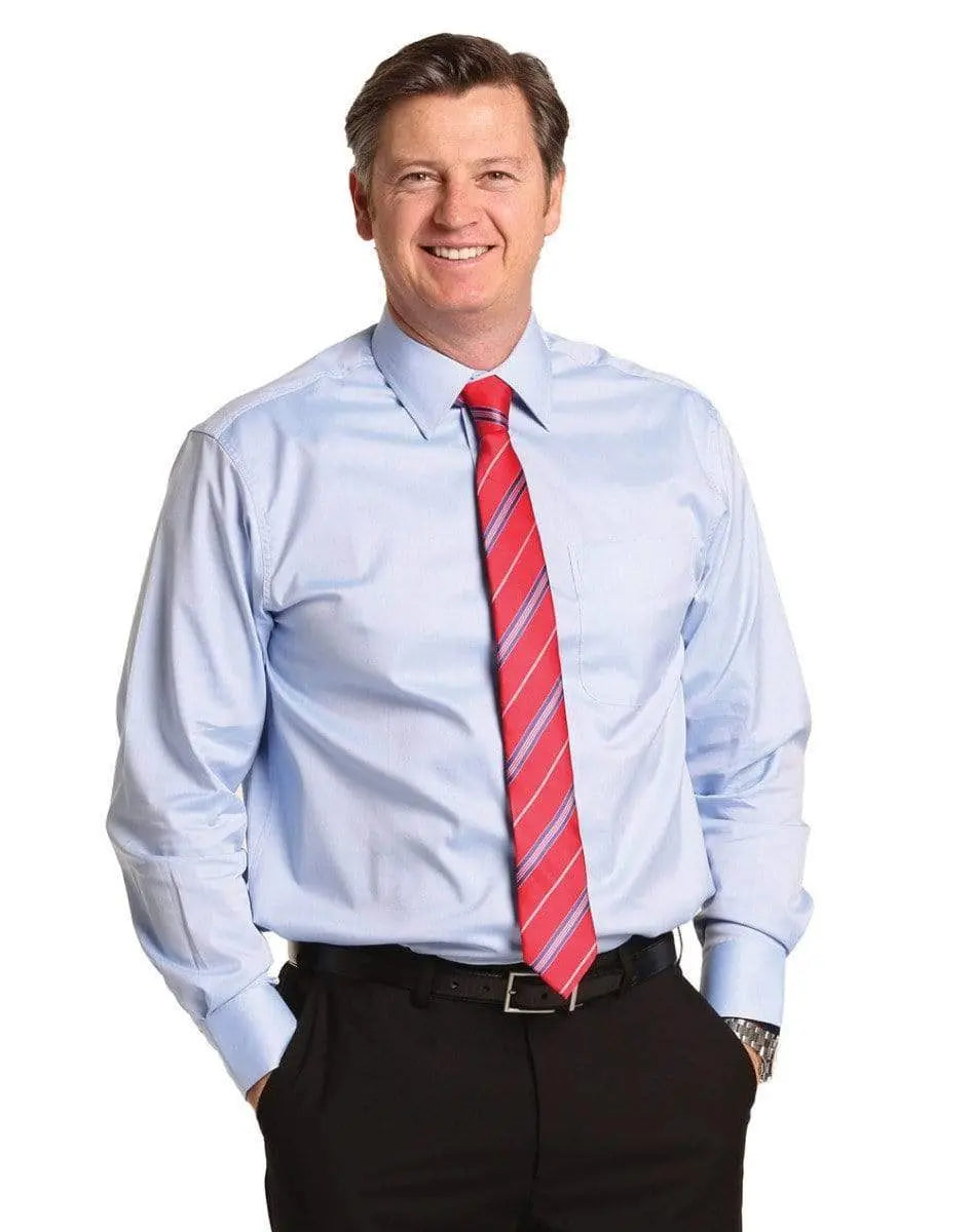 BENCHMARK Men's Pinpoint Oxford Long Sleeve Shirt M7005L Corporate Wear Benchmark