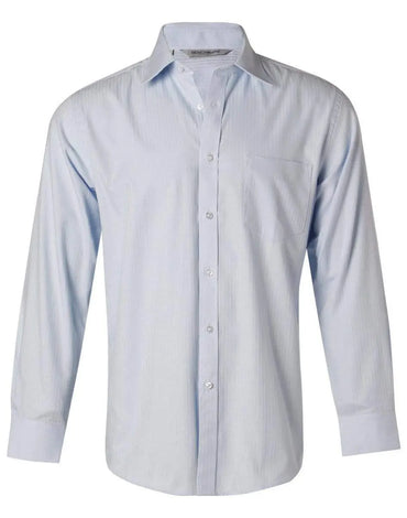 BENCHMARK Men's Pinpoint Oxford Long Sleeve Shirt M7005L Corporate Wear Benchmark Blue 38