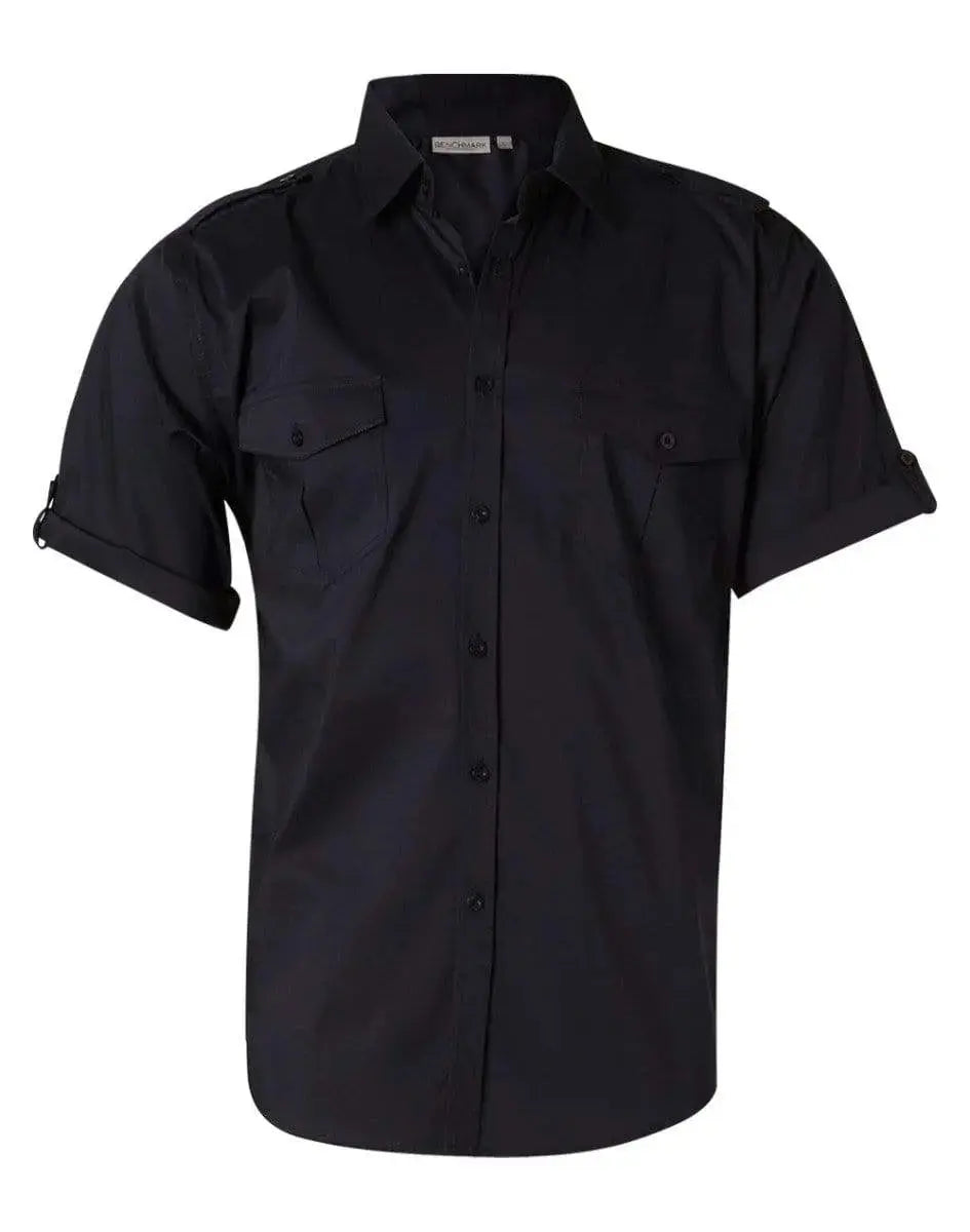BENCHMARK Men's Short Sleeve Military Shirt M7911 Metro Workwear.