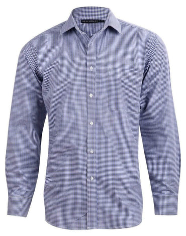 BENCHMARK Men’s Two Tone Gingham Long Sleeve Shirt M7320L Metro Workwear.