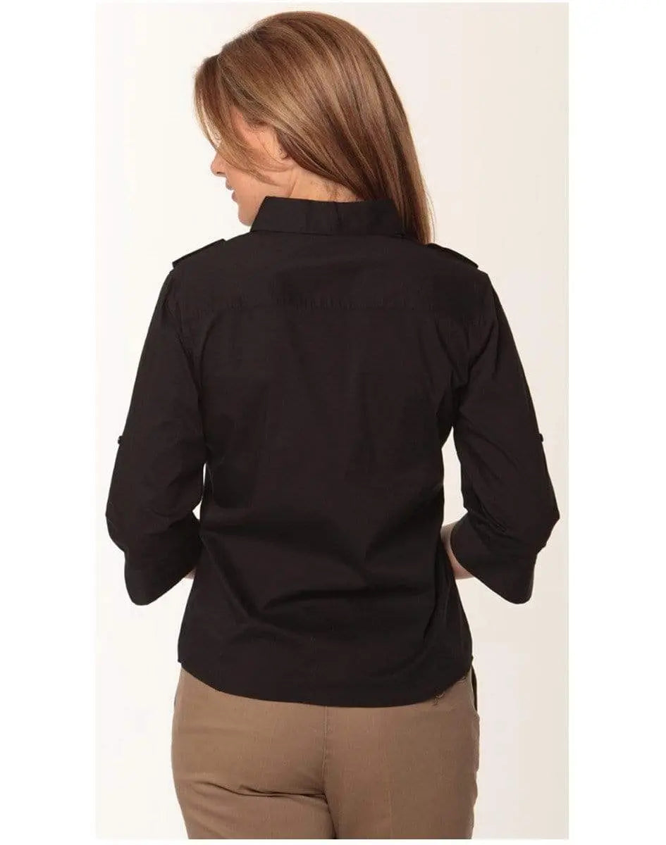 BENCHMARK Women's 3/4 Sleeve Military Shirt M8913 Corporate Wear Benchmark