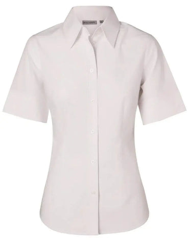 BENCHMARK Women's Cotton/Poly Stretch Sleeve Shirt M8020S Metro Workwear.